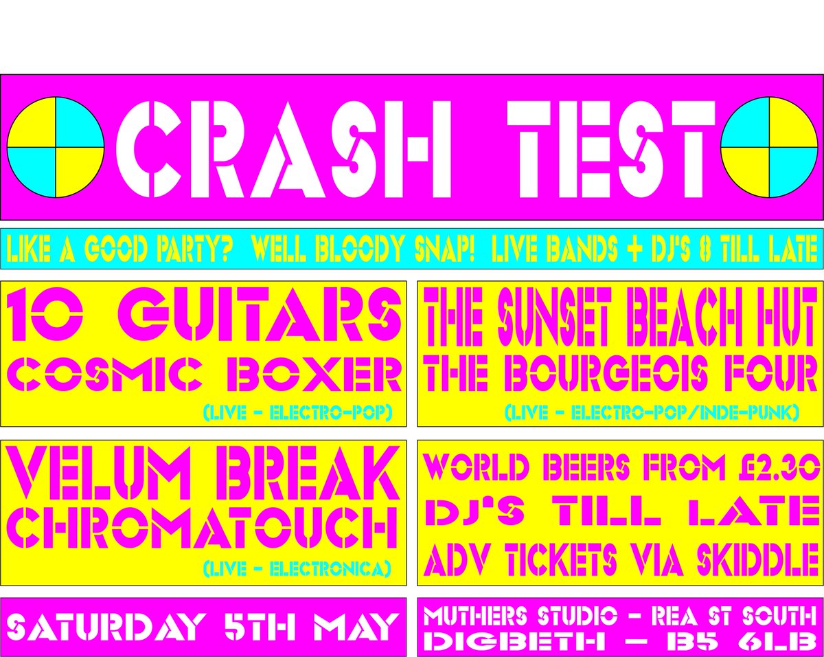 10GuitarsUK's tweet image. Sorted out what yer doing yet this Bank Holiday weekend?
Well...
This is happening Saturday night in Birmingham! - Tickets available here!!! - skiddle.com/whats-on/Birmi…

@UKMadlands @sunsetbeachhut @madlands @BrumRadio @counteract_co #maybankholiday #electro #Birmingham #gigs