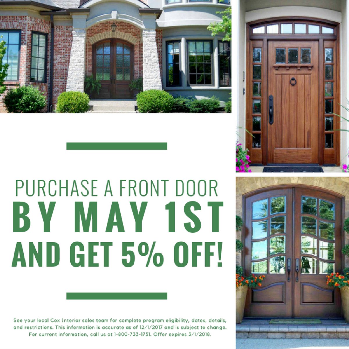 Cox Interior On Twitter Purchase An Entry Door By Tomorrow