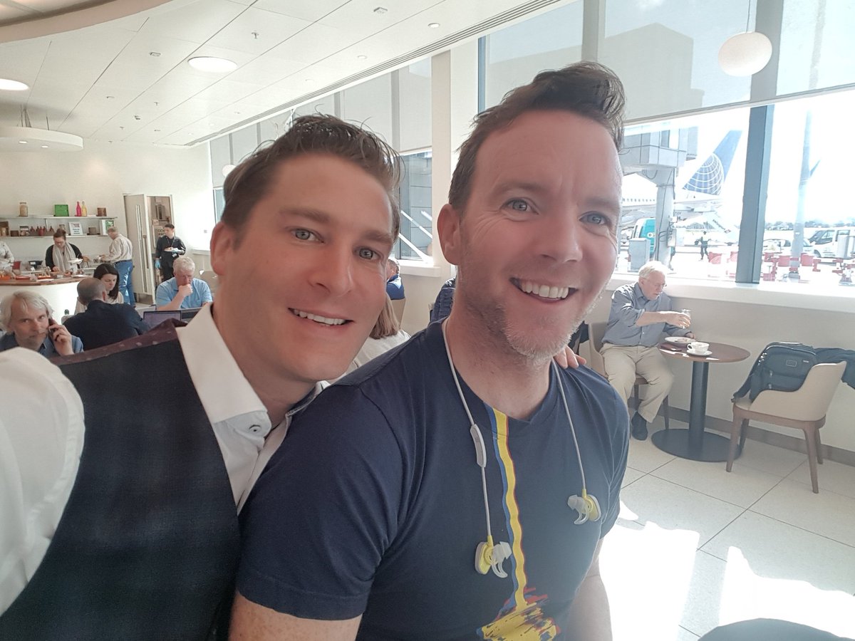 KenHughesIE's tweet photo. Battle of the quiffs in the airport this morning with @DermotTodayFM Think he won. Very nice guy in person. Interesting. Grounded. Great genuine vibe from the guy. #EvenBetterInRealLife https://t.co/jT1qmn8GJI