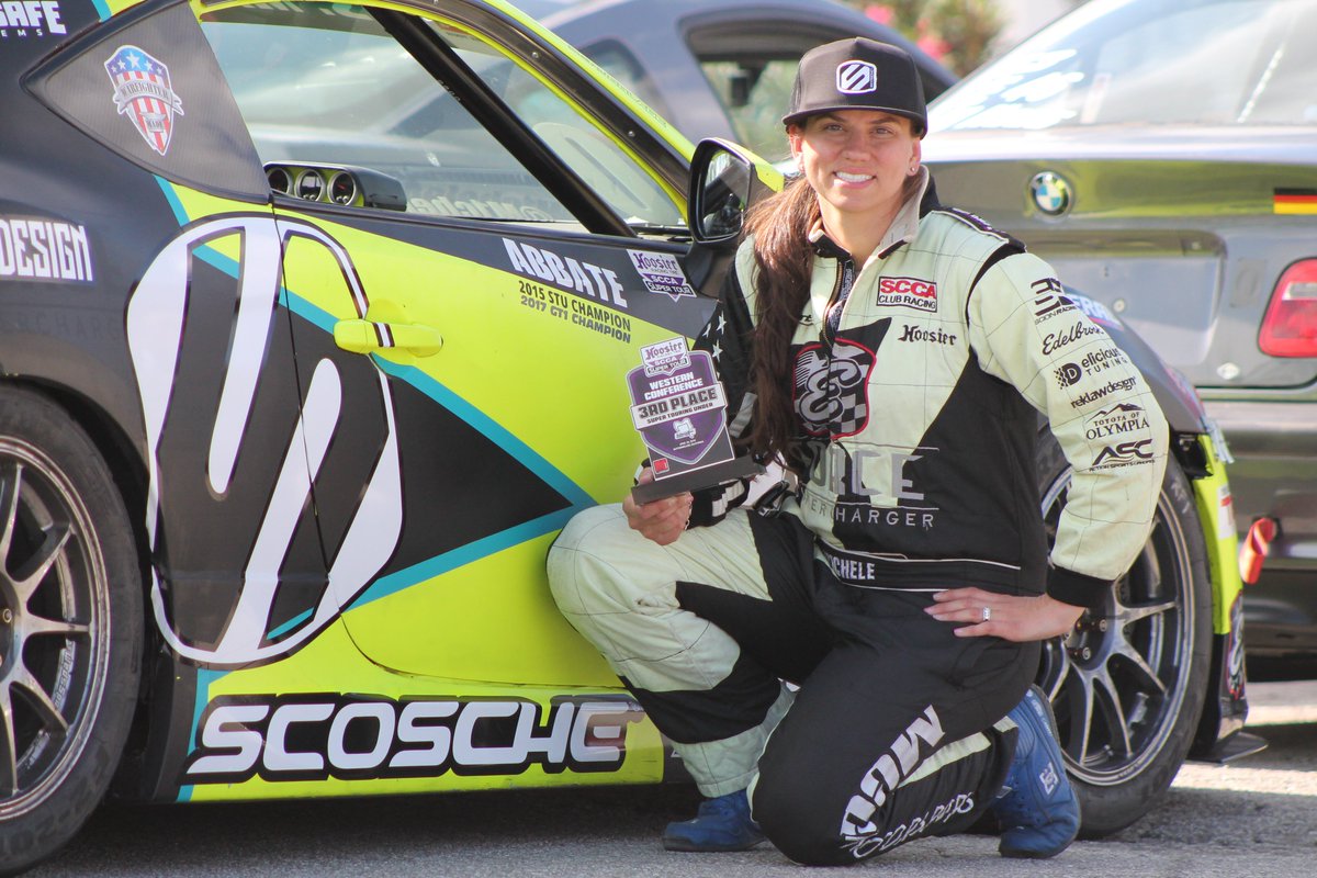 Scosche's tweet image. This past weekend @M1cheleAbbate was able to place 3rd in her race at #ButtonwillowRaceway with the debut of her new engine in her #GRRRacing #Scion! Great job Michele!
#scosche #micheleabbate #trackracing #teamo4o #scion #racecar #buttonwillow #dowhatyoulove