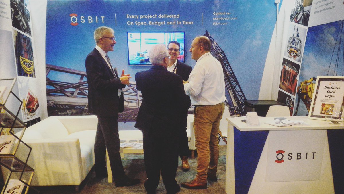 Osbit's tweet image. Having a great first day at @OTCHouston! #OTC50 #oilandgas #offshoretechnology