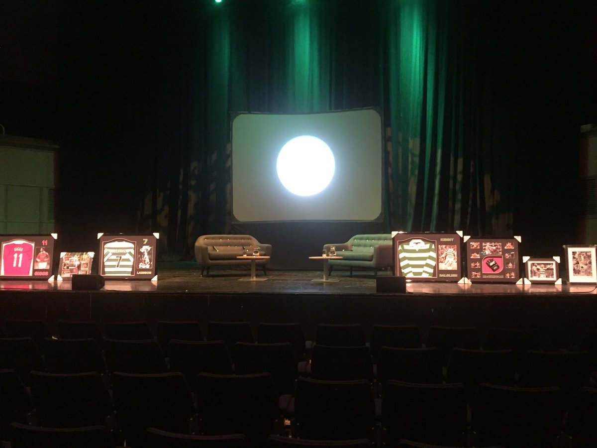 The stage is set for a superb night with Celtic legends tonight. Can’t wait to host this amazing event well done @FloodlightEnt #celtic #Glasgow