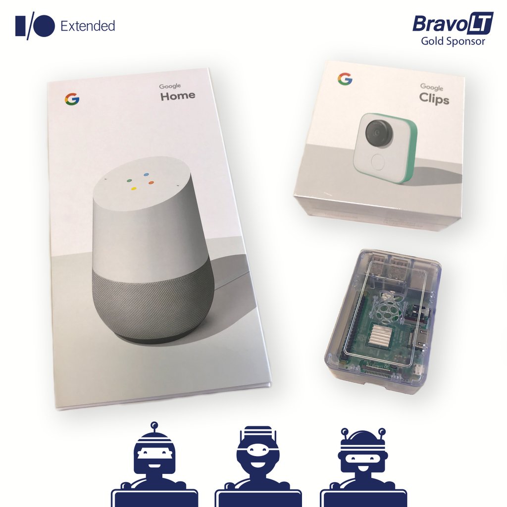 bravo_lt's tweet photo. Ready for your chance to win amazing prizes at @IOextendedGR? #TeamBravo is giving away a @Google Home & Clips, a @Raspberry_Pi computer, and other fun swag. Pretty good chance of @MountainDew too! #developers #GRMI Sign up --> https://t.co/z3ZI5YMO1u
@gdggrandrapids https://t.co/7lGPFAlcfu