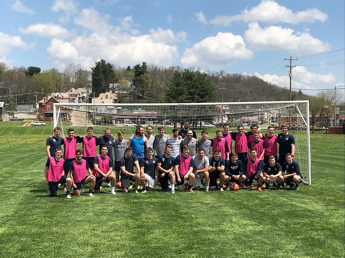 MC_MensSoccer's tweet photo. We had a great Saturday with some Alums, giving them a tour of the new locker room and of the new field vision.  And of course a little time on the current field. Same time, next year as we look to grow this event. https://t.co/ucfYCHlWOy