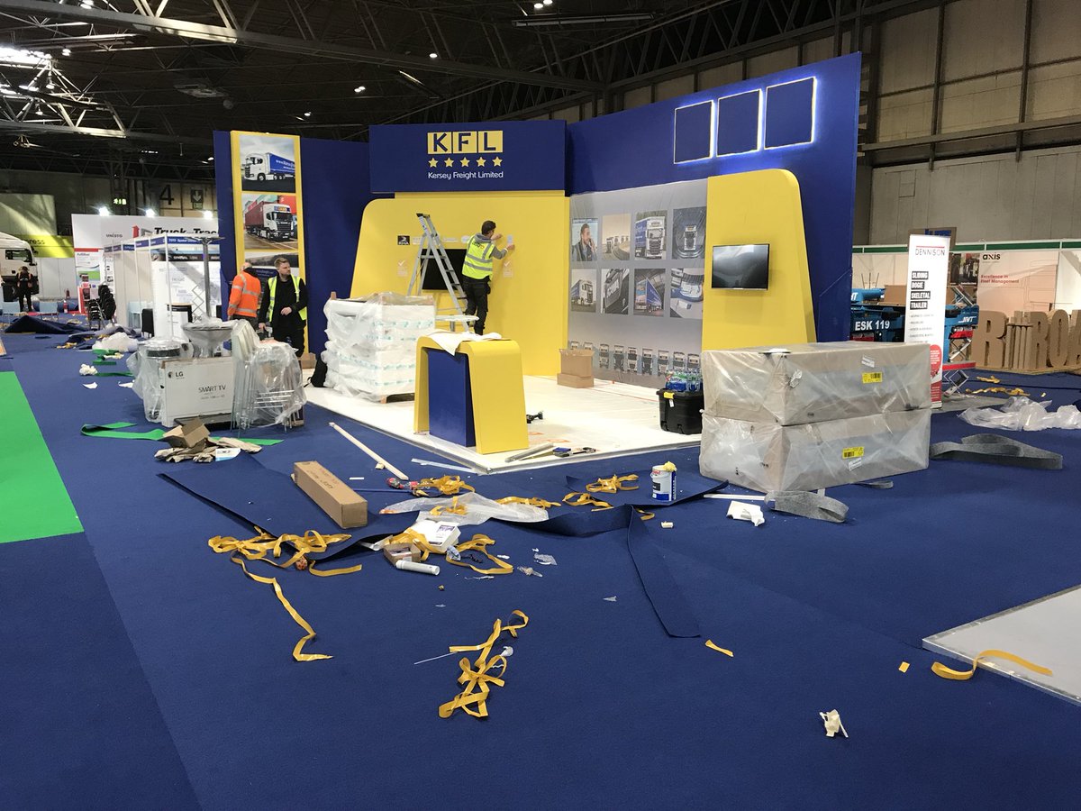 <a href="/AstroExhibition/">AstroExhibitions</a> making the finishing touches to our stand again this year. Ready for 3 days of Multimodal - come and see us at stand 7060 to find out more about Kersey Freight