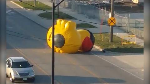 weathernetwork's tweet photo. Did someone say, "Release the quacken?!" 🐥
A huge inflatable duck was spotted blowing down street after escaping from a charity event https://t.co/MElMZimatT https://t.co/4w4ERNLQOy