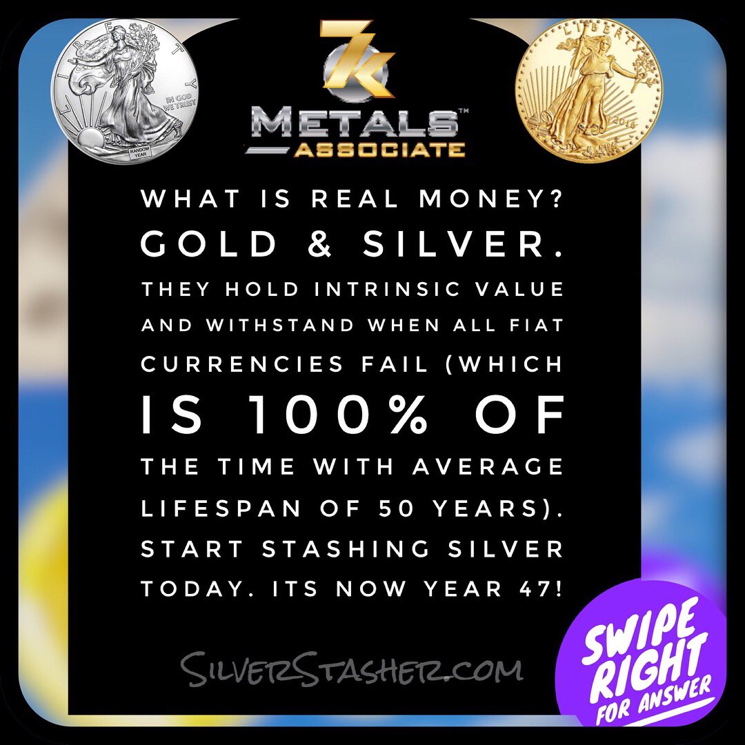 i7kMetals's tweet photo. TIP OF THE DAY! It’s important to to know this. Swipe RIGHT for ANSWERS, then go to: https://t.co/v5nOZO3Yjc #tipoftheday #residualincome #blockchain #7kmetals #prepared #shtf #cryptocurrencies #fempreneur #bitcoin #silverstasher #womenwhohustle #2a #preppers #fempreneur #bullion https://t.co/fnSM0rTQuN
