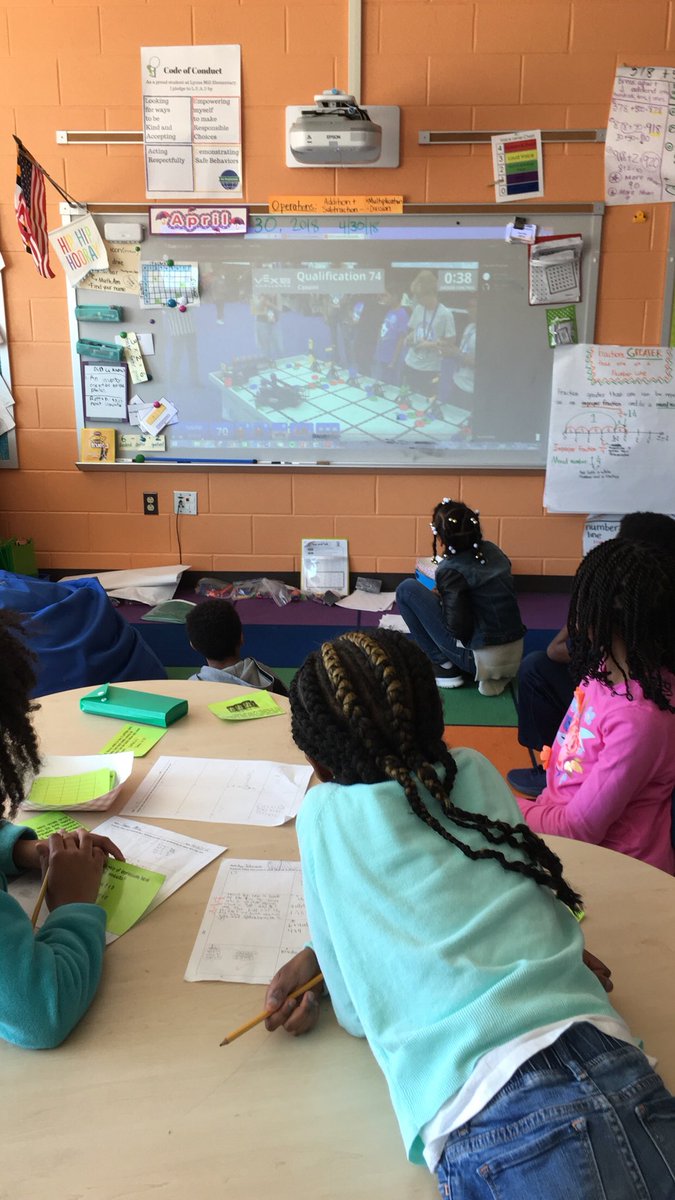MrsRothTCS's tweet photo. Loved watching our very own compete at #VEXWorlds @lmesrobotics #LMESQUAD #girlpower #VEXWorlds2018 #VEXIQ @MrPenn31 @LyonsMill https://t.co/ClwyXTy6m5