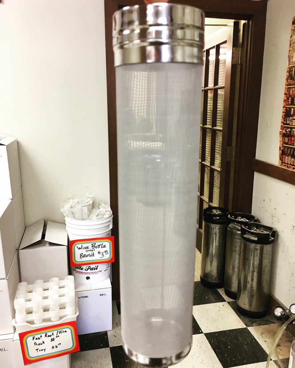Dry hopping made easy! This stainless steel keg dry hopping filter holds at least 2 ounces of whole leaf hops and even more pellet hops. Also it can be used for adding wood chips, fruits, and other additives to your brew! Only $19.99! Available now at @homebrewheadquarters