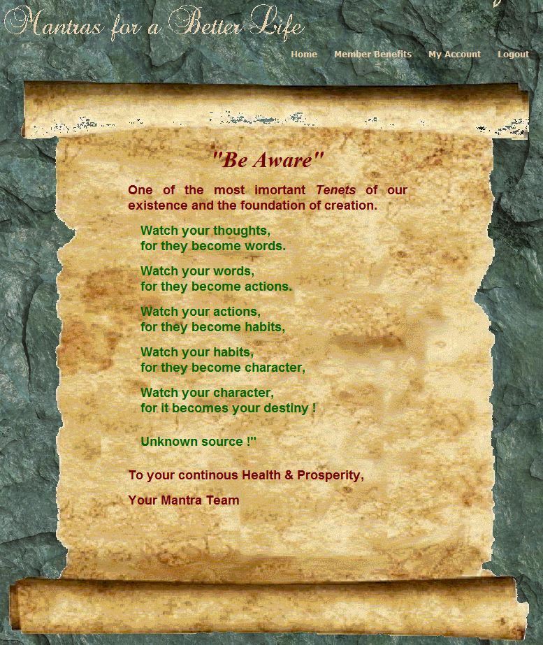 12:00 PM Message from MFABL mantrasforabetterlife.com