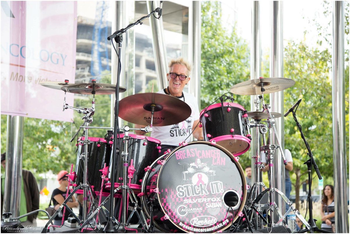 bccsi's tweet photo. Hey @Pink fans! Did you know that @Pink will be performing at @AACenter in Dallas on 5/1 & 5/2? Who’s going to this incredible show? We want to wish the entire band & @bccsi supporter @markyplanet a great show! Mark is pictured here at our #Drummathon2016 event! Rock on! 💕🤘🏻 https://t.co/XStcmxE6Ax