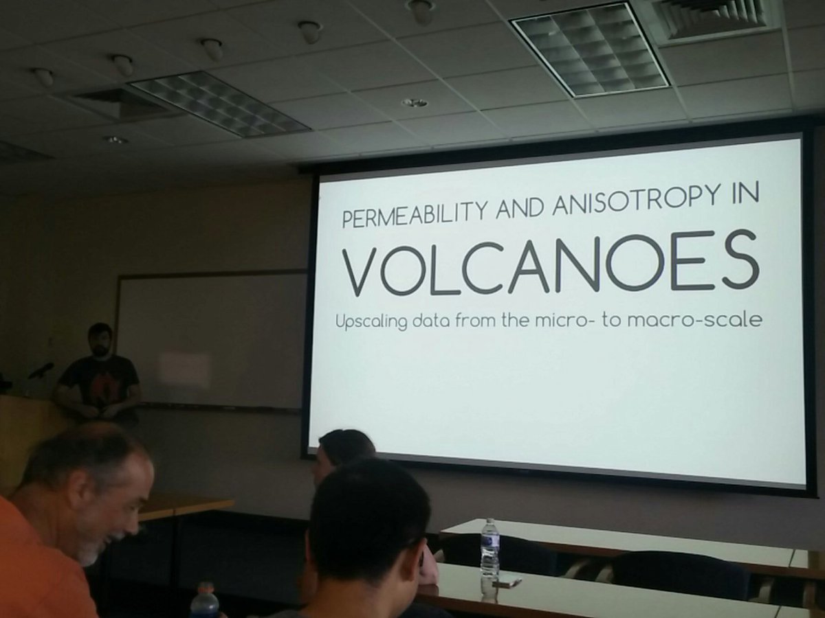 GSG_UMiami (@gsg_umiami) on Twitter photo Today's Geotopics speaker is <a href="/JI_Farquharson/">Jamie Farquharson</a> and he will talk about upscaling data from the lab to the field. Today's Geotopics speaker is <a href="/JI_Farquharson/">Jamie Farquharson</a> and he will talk about upscaling data from the lab to the field.