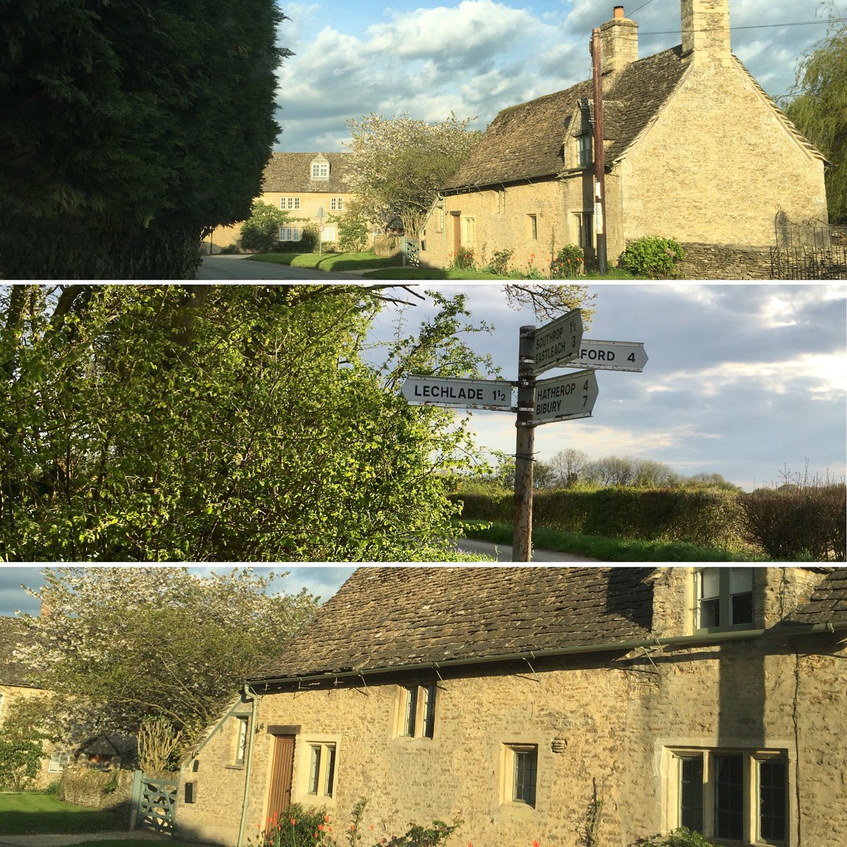 Evening light on Culls Cottage #holidaybliss #cotswolds #springshowers