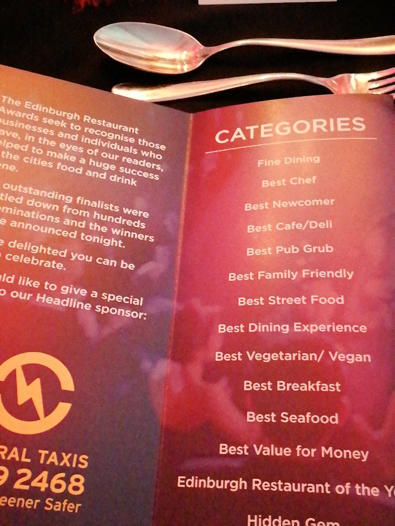 IanBoydThorpe's tweet photo. @LeRoiFouEdin up for best fine dining..... Let's go! #edinburghrestaurantawards https://t.co/wWs18gQvkw