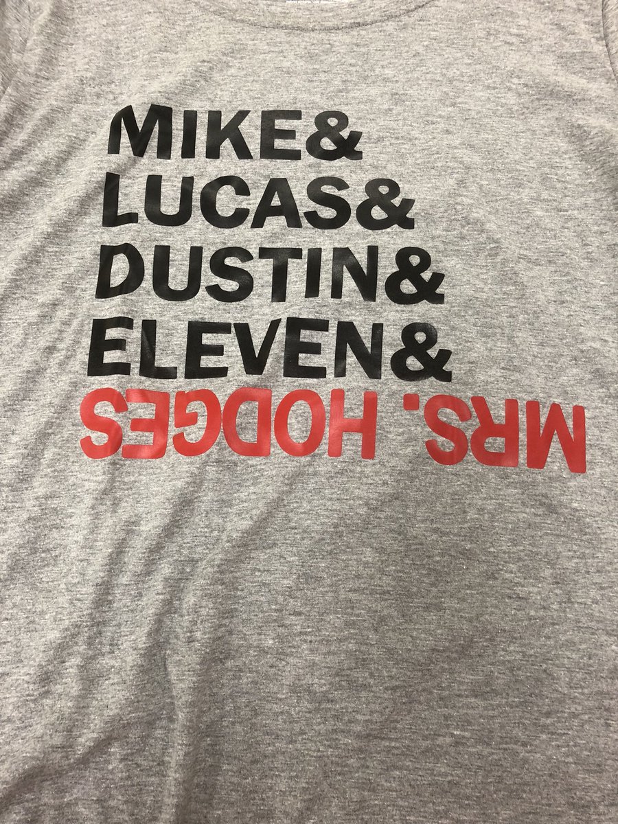 A gift from a student. Best. Shirt. Ever!!
@milliebbrown <a href="/GatenM123/">Gaten Matarazzo</a> <a href="/FinnSkata/">.</a> <a href="/calebmclaughlin/">Caleb McLaughlin</a>  <a href="/noah_schnapp/">placeholder</a> <a href="/DavidKHarbour/">David Harbour</a>