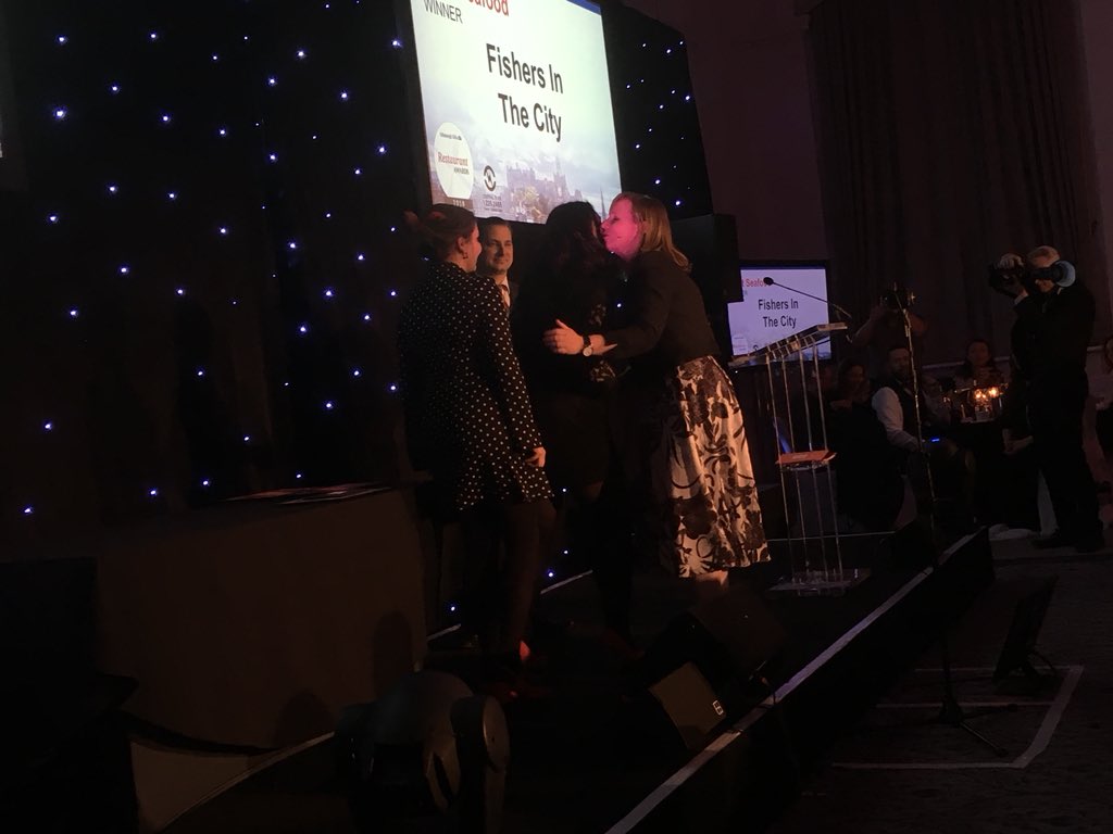 edinburghpaper's tweet photo. Edinburgh institution @FishersCity takes Best Seafood award @EdinRestAwards https://t.co/XsqjPiBqUa