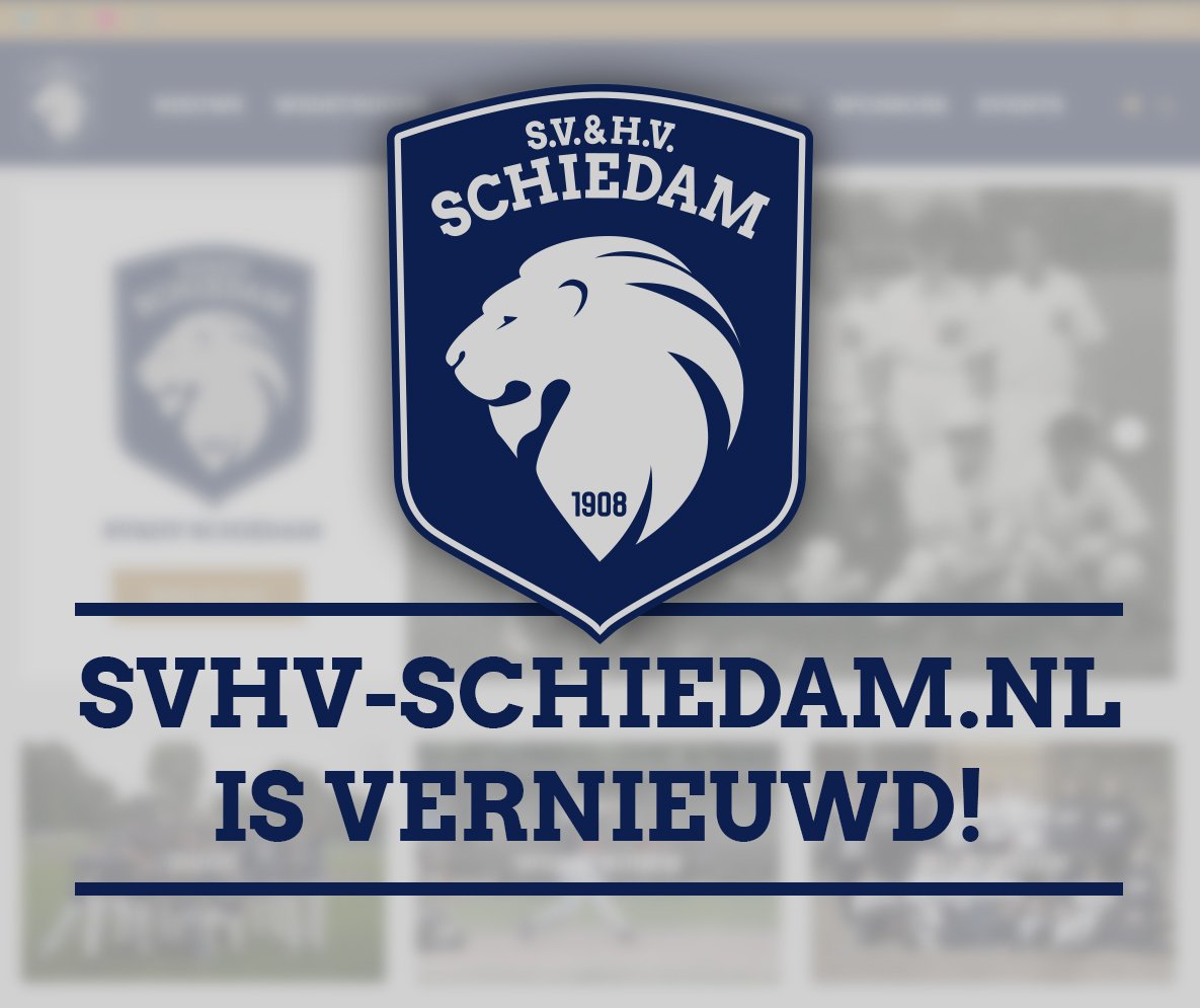 VERNIEUWDE WEBSITE SV&amp;HV SCHIEDAM ONLINE !!!
Vandaag is onze vernieuwde website online gegaan. Met nieuws, teampagina’s inclusief wedstrijden, uitslagen en standen, info over onze vereniging, sponsors, enzovoort. Nieuwsgierig? Kijk dan gauw op svhv-schiedam.nl