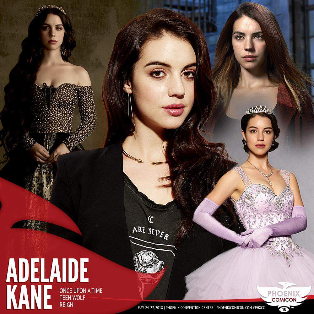 #Reign Alum Convention:
Adelaide Kane will attend @PhxComicFest Fri, May 25 - Sun, May 27.

phoenixcomicfest.com/project/adelai…

#AdelaideKane #PhoenixFest #PhoenixComicon #PCF #OnceUponATime #OUAT #TeenWolf #PowerRangers #PowerRangersRPM