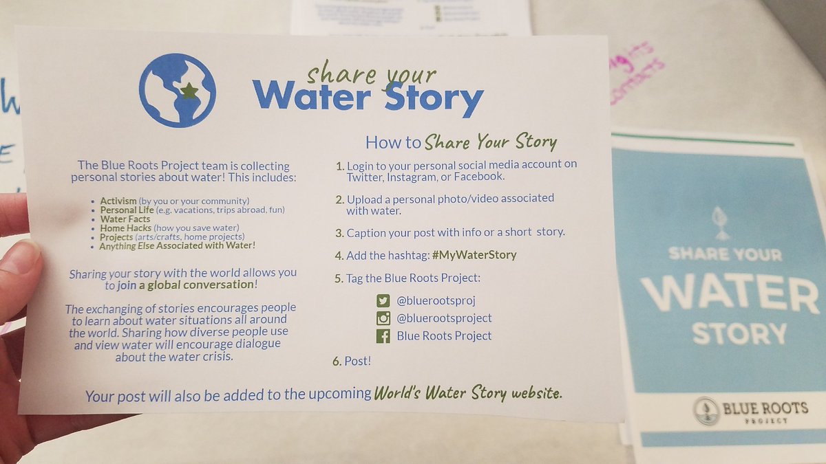 bluerootsproj's tweet photo. As we are approaching the grand reveal of the website, we're looking for #MyWaterStory submissions now more than ever! We even made some helpful handouts!

Submit yours today! https://t.co/taOEeSu0fy