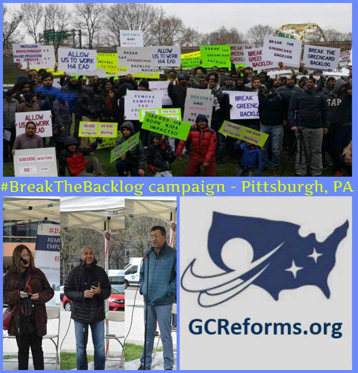 GcReforms's tweet image. TY speakers @sanjaychopra99 of @CognistX &amp;amp; @pittstechaudrey at Fantastic #BreakTheBacklog event in PA
Time for @SenateDems &amp;amp; @SenateGOP to treat #LegalImmigrants fair.
@RepKevinYoder #HR392 @SenMikeLee #S281