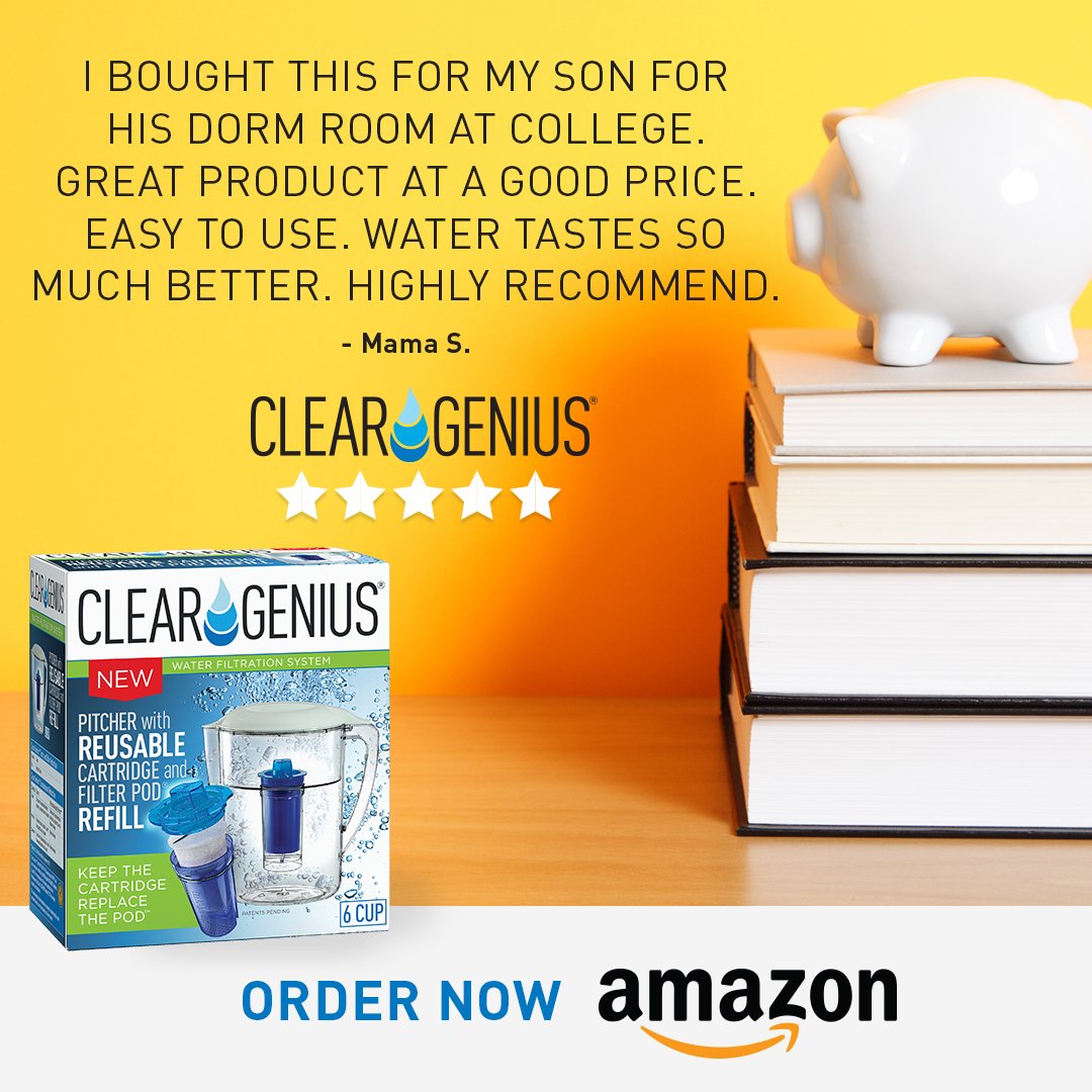 clear_genius's tweet photo. Smart Filter for the Smart #CollegeStudent! Perfect fit for the #College #DormRoom.

Order your #ClearGenius Water Filtration System on @amazon today! - https://t.co/Xoh4rcHC1t #Amazon #AmazonReview #WaterFilter https://t.co/Ejipbwp3aj