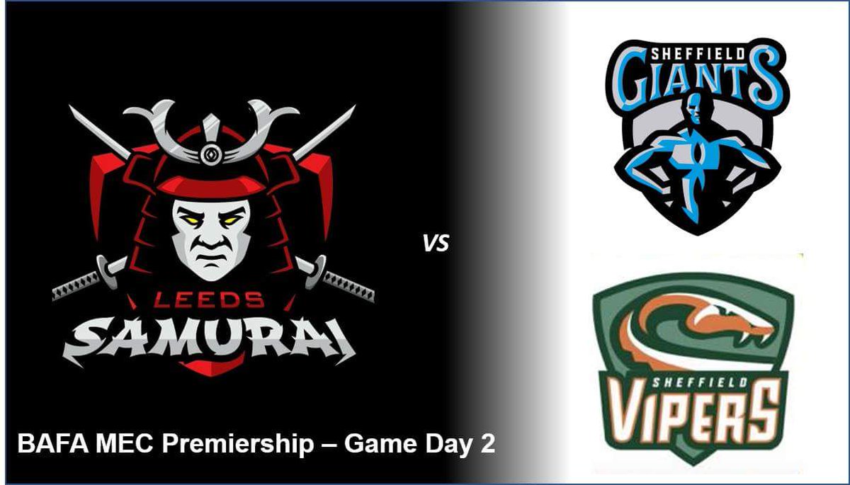 Leeds Samurai (@samuraiflagball) on Twitter photo SATURDAY
Leeds hosts the second gameday of the season as we welcome
<a href="/blackhawksflag/">Newcastle Blackhawks</a>
<a href="/SheffieldGiants/">Sheffield Giants</a> @sheffieldvipers <a href="/ManchesterCrows/">Manchester Crows</a> <a href="/ManchesterTitan/">Manchester Titans</a>
to West (and best) Yorkshire.
The countdown starts here! SATURDAY
Leeds hosts the second gameday of the season as we welcome
<a href="/blackhawksflag/">Newcastle Blackhawks</a>
<a href="/SheffieldGiants/">Sheffield Giants</a> @sheffieldvipers <a href="/ManchesterCrows/">Manchester Crows</a> <a href="/ManchesterTitan/">Manchester Titans</a>
to West (and best) Yorkshire.
The countdown starts here!