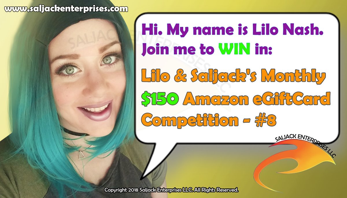 essjay_ent's tweet photo. Play and Win in Lilo &amp; Saljack’s Monthly $150 Amazon eGiftCard Competition #8
Read details here: https://t.co/MJyMDRi2uk
Link to past winners: https://t.co/x4nNmzpFEi

This competition runs from 04/30/2018 until 05/24/2018. On 05/25/2018, we will announce a winner. Good luck! https://t.co/CYcJeQ7wH3