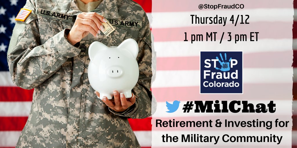 StopFraudCo's tweet photo. Did you miss our #MilChat on #Retirement &amp; #Investing for the #Military? Check it out the @wakelet recap here: https://t.co/dDo2rSL6Cn #FLM2018
 #MilitaryMonday https://t.co/FdW2cmxl2Y