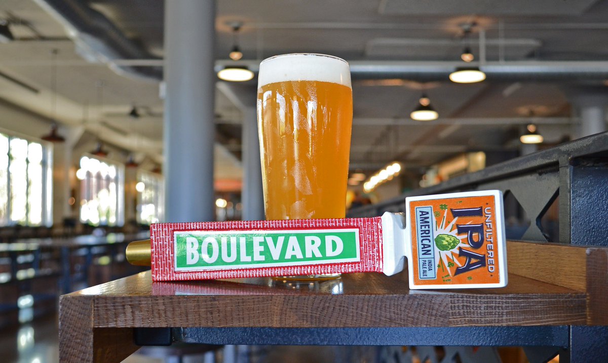 Boulevard_Beer's tweet photo. Wheat isn’t the only thing around here that’s unfiltered. Our new Unfiltered IPA, bursting with juicy tropical fruit flavors and aromas thanks to Ekuanot, El Dorado, and Galaxy hops, starts hitting KC taps today with other areas to follow.

Learn more: https://t.co/HqXPcLrRpN https://t.co/8RMlvozqN8