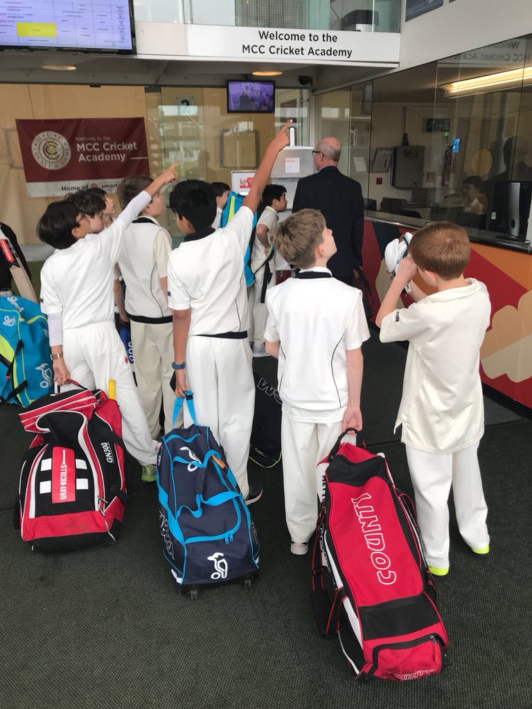 Year 6 avoided the rain by playing their match against Arnold House on Lords’ indoor pitch. Not a bad place to play cricket!