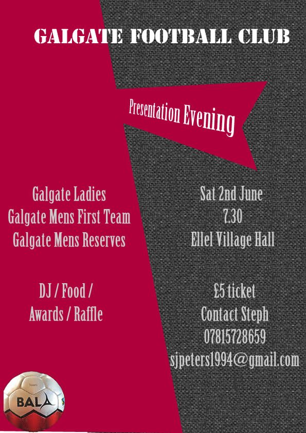 PRESENTATION EVENING <a href="/Galgatefc/">Galgate FC</a> #3teams #mensfootball #womensfootball 🍸🍺🥂🍔🌭🕺💃