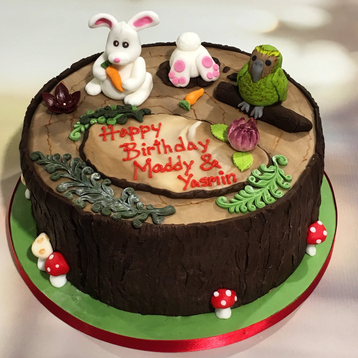 PeaceOfCakeLDN's tweet photo. Loved this #woodland theme #birthdaycake we made at the weekend. 😁 #glutenfree #dairyfree #kids #customcakes #baking #cake https://t.co/oDSEbd6Gml
