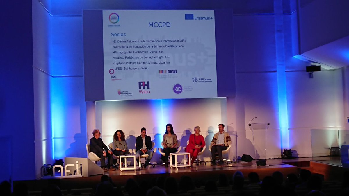 EUmccpd's tweet photo. Wonderful presentation of our project in our final dissemination event with so many teachers and policy makers in Santiago de Compostela #closingmccpd The best ending. @sepiegob https://t.co/ZBINg7iAhO
