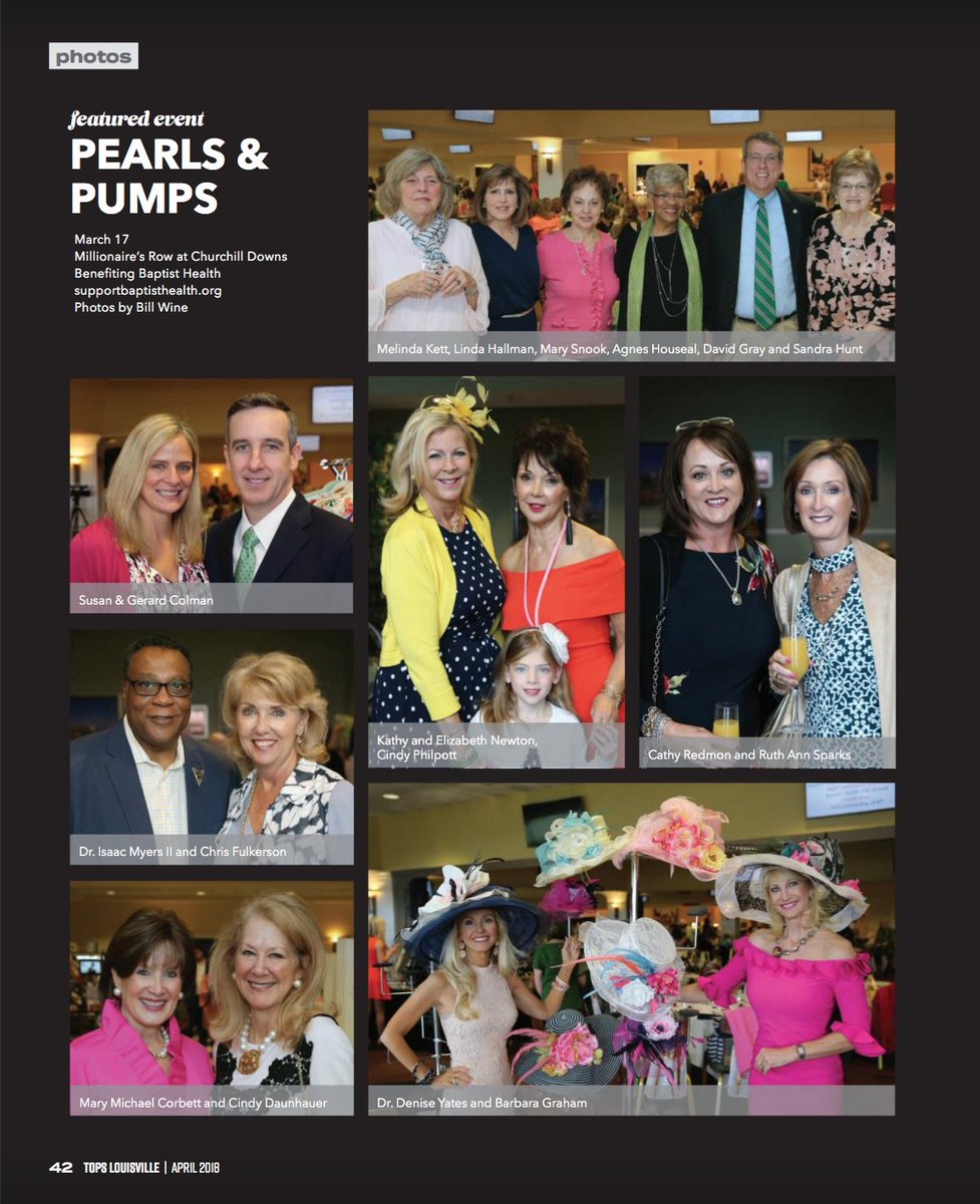 Thanks to <a href="/topslouisville/">TOPS Louisville</a> for featuring #SocialHattitudes in the current issue of Tops Magazine for the #PearlsAndPumps #RocktheRaceway event. ❤️👒✨🎀 Great to be featured among such good friends! #TheDerbyIssue
 #fightingbreastcancer #topslouisville #baptisthealthky #kyderby
