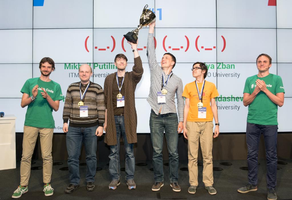 googlestudents's tweet image. What a weekend! The #HashCode final round happened in Dublin 🇮🇪 and we're happy to announce team ( ._.) ( ._. ) (._.) (._. ) as this year's champions 🏆. Wanna join in on the fun? You can participate in our extended round here: hashcodejudge.withgoogle.com #hashcodesolved