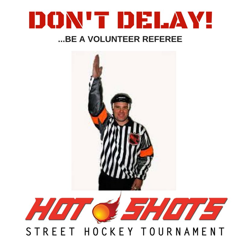 FACSFoundation's tweet photo. Referees are needed to make our 2018 Hot Shots Street Hockey Tournament complete and Help send kids to camp! #DontDelay #RefCalls #VolunteerToday https://t.co/OIN12EqOIl https://t.co/bYsKDaTWlP