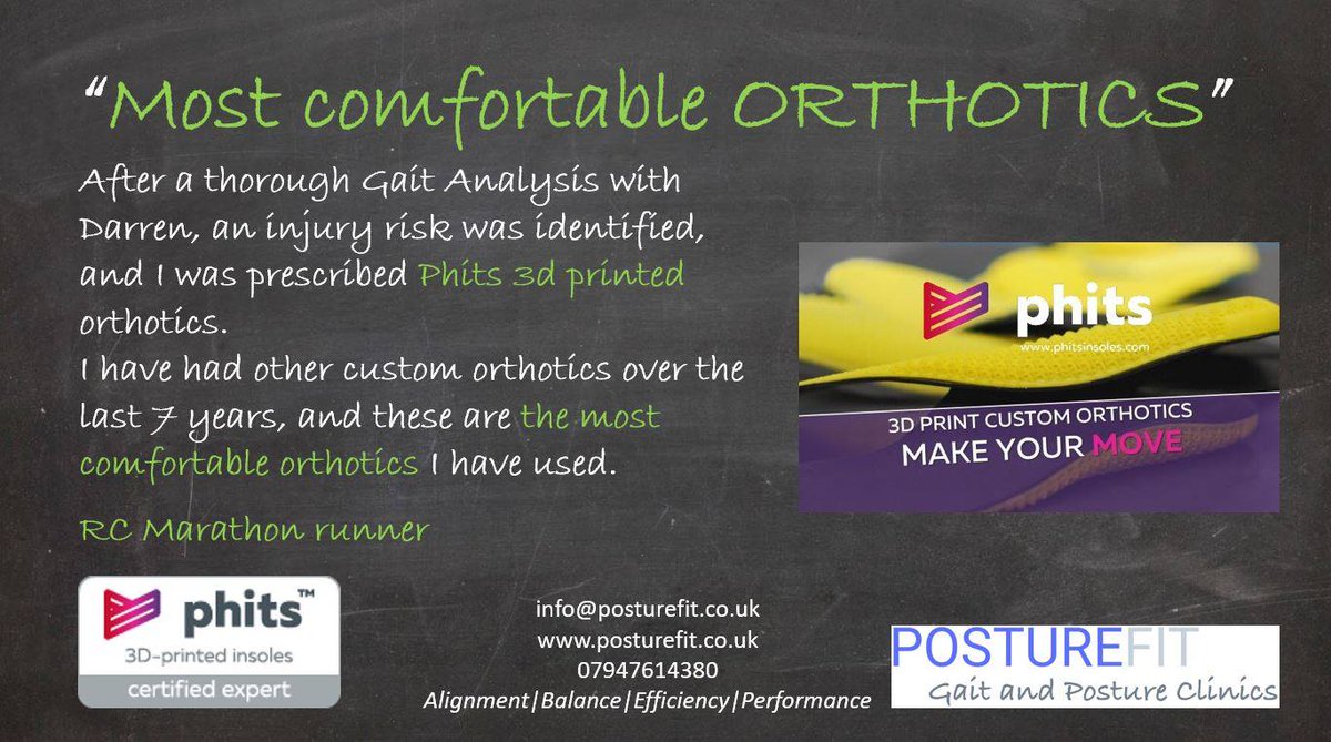 gaitandmotionuk's tweet photo. Another fantastic @PhitsInsoles review from a @PostureFitUK customer! 🥇 https://t.co/hJjKdpUNu1