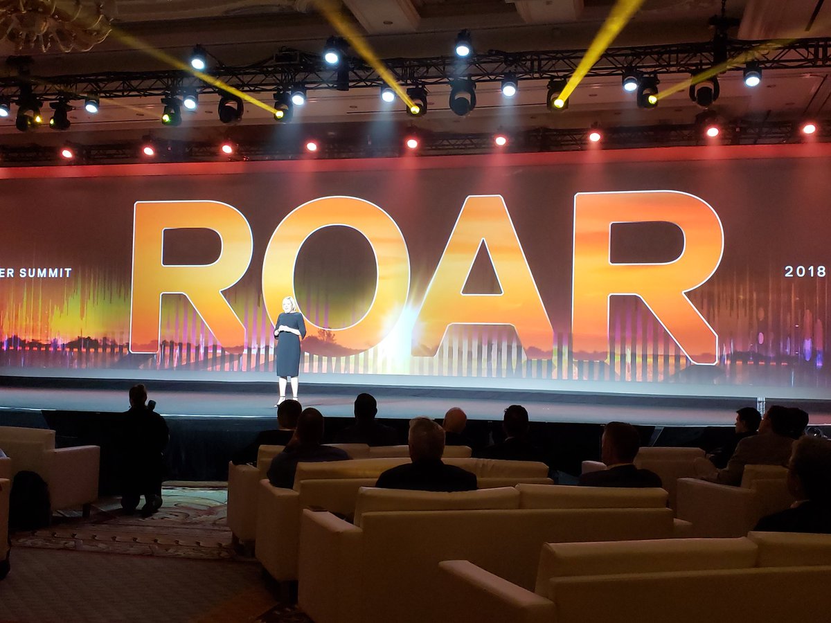 PatrickMoorhead's tweet photo. Dell channel chief @JoyceatDell says the business is at $43B which would make it a  Fortune 64 company. Partners brought in 54k new customers. 60% partners growing, 70% more profitable.   #DellTechWorld #DellEMCGPS https://t.co/q8HYKdI4LG