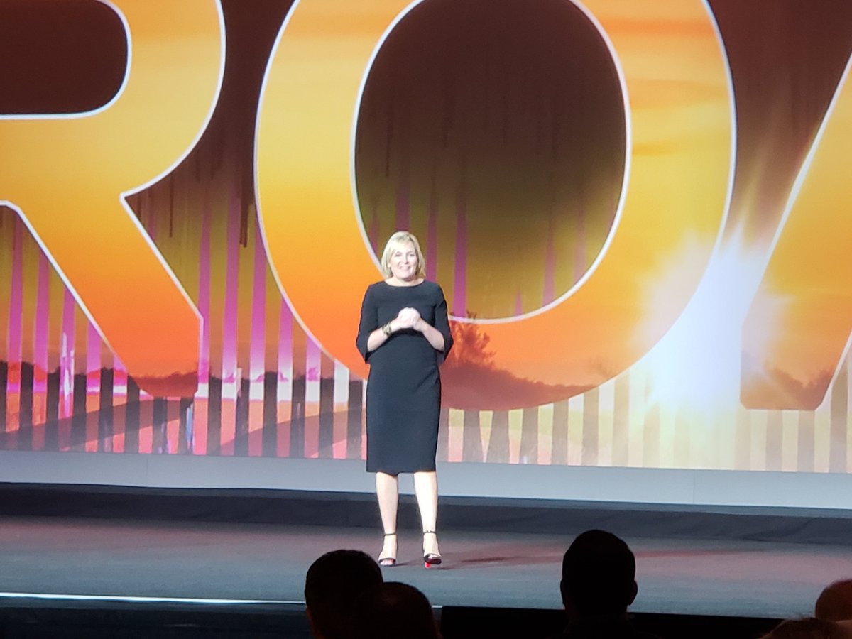 PatrickMoorhead's tweet photo. Dell channel chief @JoyceatDell says the business is at $43B which would make it a  Fortune 64 company. Partners brought in 54k new customers. 60% partners growing, 70% more profitable.   #DellTechWorld #DellEMCGPS https://t.co/q8HYKdI4LG