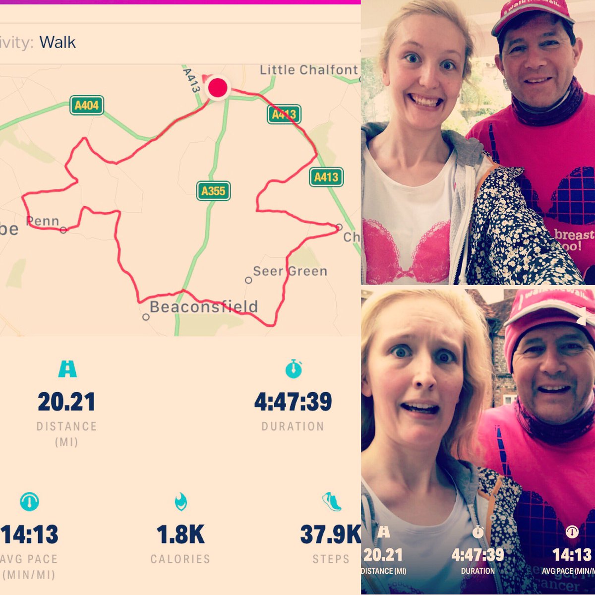 AmyMillns's tweet photo. Slightly different Monday morning starting the week with a 20 mile walk! Feels great to have done our last big training walk for #moonwalklondon and the big day would be even more special if I can raise as much money as possible 😃 
https://t.co/V32AoabkEo

@WalktheWalk https://t.co/wMDYS2xTVW