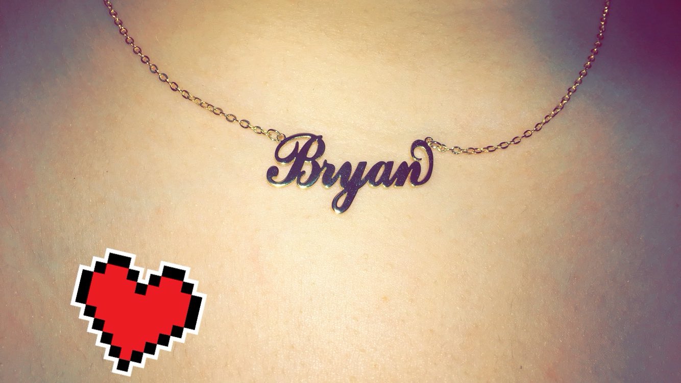 My boyfriend got me a necklace with his name sale on it