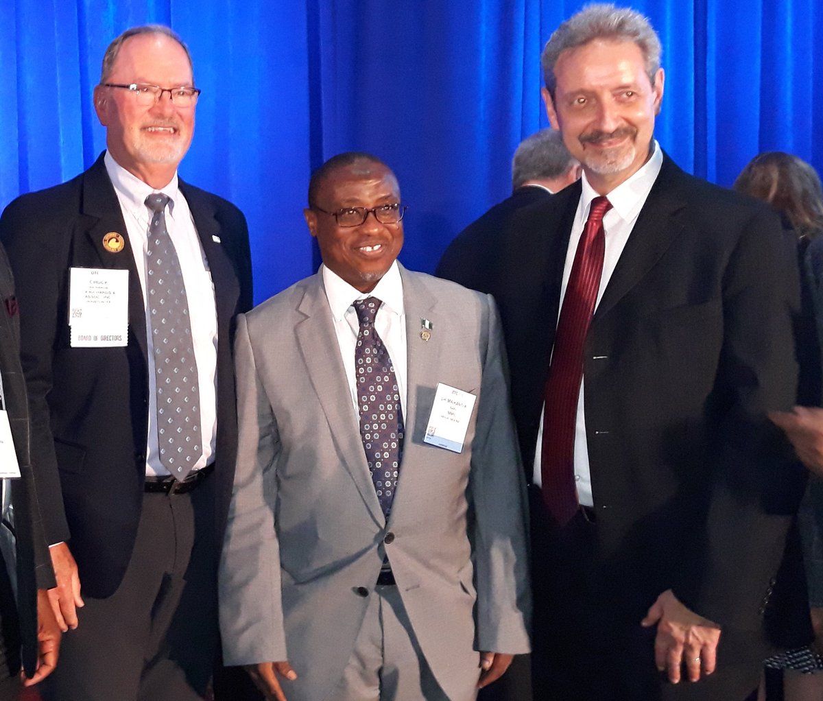 nnpclimited's tweet photo. @DrMKBaru was also a Special Guest at the #OTC50 Legacy Lunch where #OTC founding stakeholders (partners, exhibitors &amp; other pioneers) were celebrated. Here the GMD is flanked by the Chairman #OTC BoDs, Wafik Beydoun (r) &amp; Chairman #OTC50 Organising C'ttee, Chuck Richards (l). https://t.co/5p96ex19nu