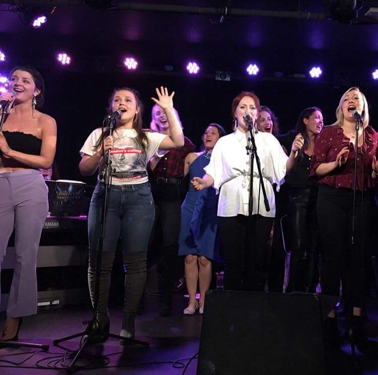 fitz_meggie's tweet photo. last night singing with these beautiful, strong, funny, brilliant women was quite honestly inspirational- until next time! @EMPOWhERconcert @fawcettsociety #timetotakethelead #wetookthelead #feminist #girlpower #cabaret https://t.co/iWqb12t1C8
