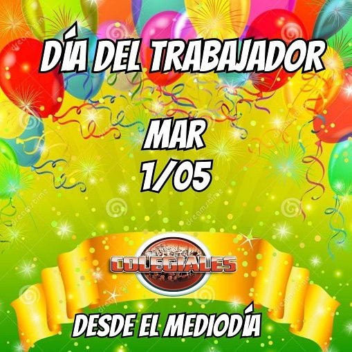 colegialespy's tweet photo. Siga siga siga siga el baile !!!🕺🏿💃🕺🏿🎵
MAÑANA GRAN FESTEJO !!!!
MARTES 1RO DE MAYO
DÍA DEL MAESTRO , DÍA DEL TRABAJADOR Y 42 AÑOS DEL #COLECOLE
DESDE EL MEDIODÍA... https://t.co/PI5EFKDpgo