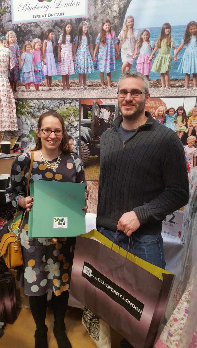 BritishDesigns's tweet photo. QUEEN OF PAINTS, #AnnieSloanPaint, thank you for visiting Blueberry store and giving us lovely feedback on the colours and cuts of Blueberry Dresses. 

Thank you to over 1000 parents/grandparents/auntie's/uncles for visiting us at the Country living Magazine Spring fair @CLfairs https://t.co/AeslzDP6tC