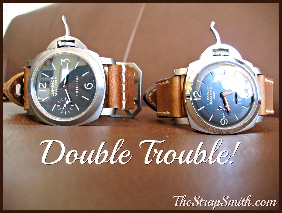 TheStrapSmith's tweet photo. Tough choice between these two! #Panerai #Decision #Toughchoice #Customstraps #TheStrapSmith https://t.co/Db6Lu4B52W