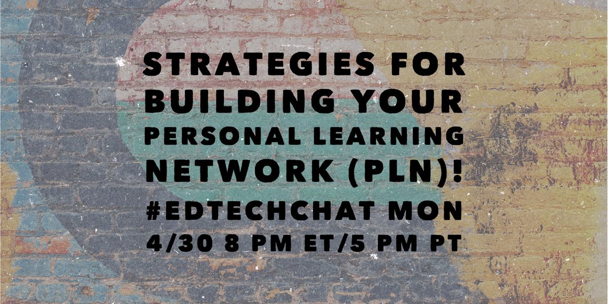 Join #edtechchat tonight to discuss strategies for building your personal learning network (PLN)! 8 pm ET/5 pm PT - Be there for great conversations and connections!