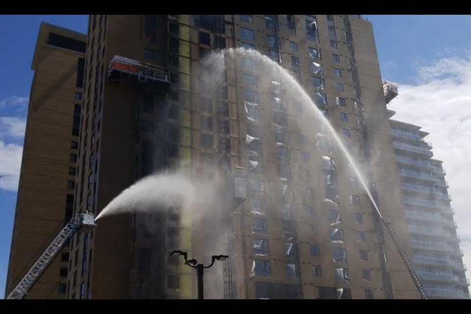 UPDATE: One man suffered minor burns in high rise fire in Little Italy. #ottnews  ottawamatters.com/local-news/roa… https://t.co/XOPBc6iCvO