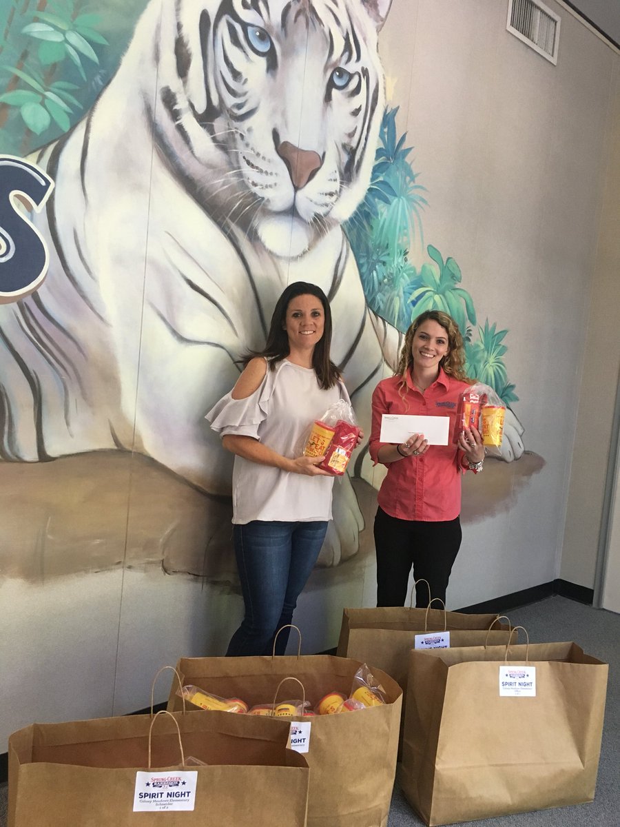 Thanks @CME_Tigers Families for supporting Spring Creek BBQ spirit night! And thanks to @SpringCreekBBQ for being a CME community partner. Prizes go to the class of @123listwithme (Ms. Graves), Ms. Leviston and @MrSchneiderCME