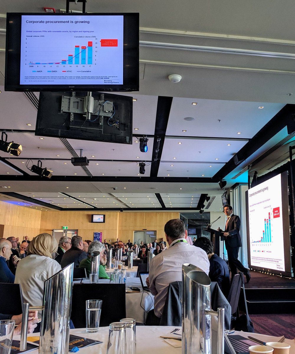 Great insight into corporates increasing investment in renewables <a href="/Telstra/">Telstra</a> #CMISummit